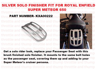 Silver Solo Finisher fit for Royal Enfield Super Meteor 650