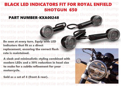 Black LED Indicators fit for Royal Enfield Shotgun 650