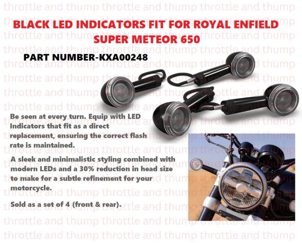 Black LED Indicators fit for Royal Enfield Super Meteor 650