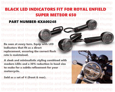 Black LED Indicators fit for Royal Enfield Super Meteor 650