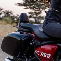 Black Deluxe Touring Dual Seat fit for Royal Enfield Super Meteor 650