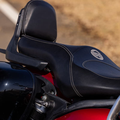 Black Deluxe Touring Dual Seat fit for Royal Enfield Super Meteor 650