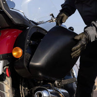 Black Premium Long Haul Panniers fit for Royal Enfield Super Meteor 650