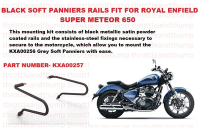 Black Soft Pannier Rails fit for Royal Enfield Super Meteor 650