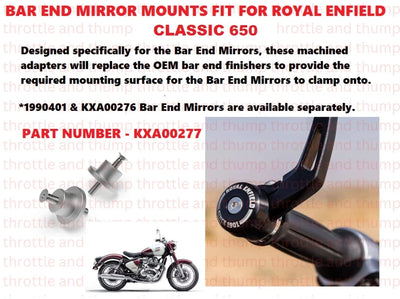 Bar End Mirror Mounts fit for Royal Enfield Classic 650