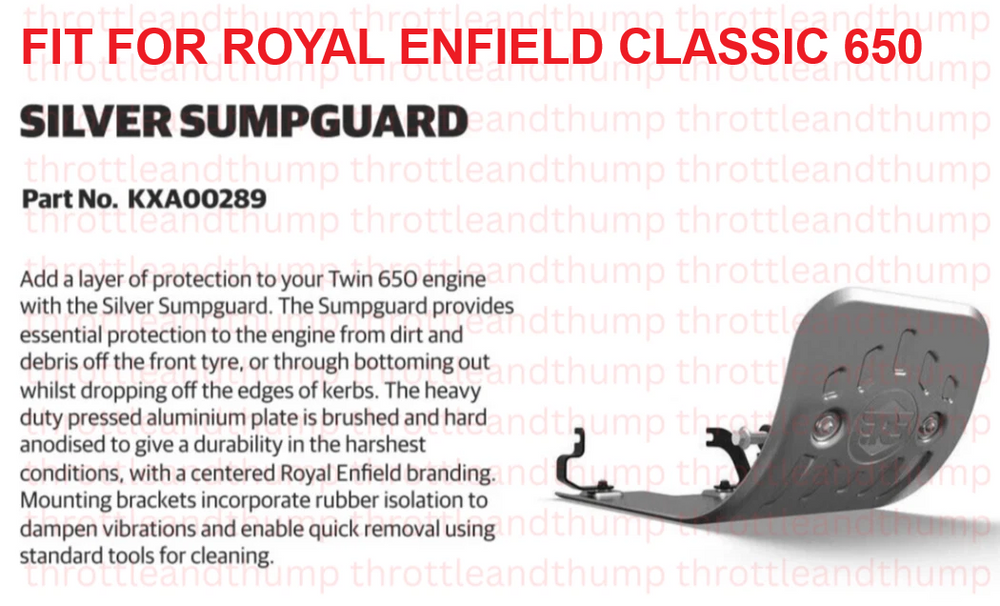 Silver Sumpguard fit for Royal Enfield Classic 650