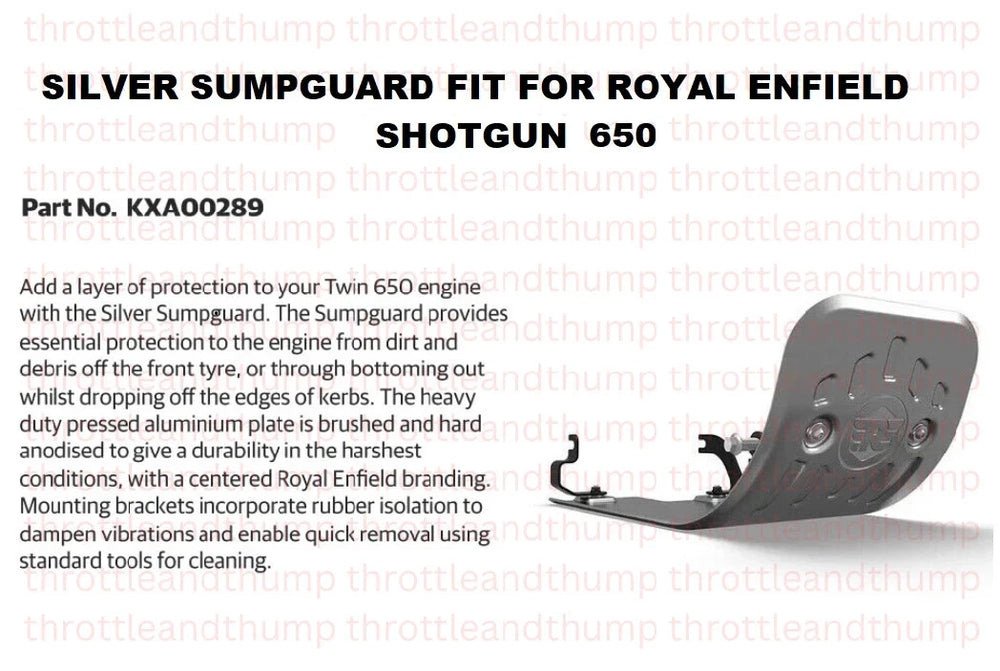 Silver Sumpguard fit for Royal Enfield Shotgun 650