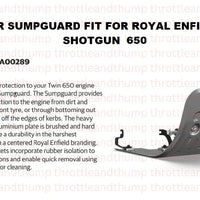 Silver Sumpguard fit for Royal Enfield Shotgun 650