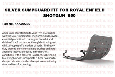 Silver Sumpguard fit for Royal Enfield Shotgun 650