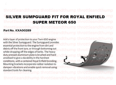 Silver Sumpguard fit for Royal Enfield Super Meteor 650