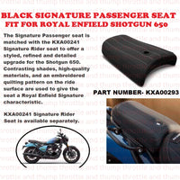 Black Signature Passenger Seat fit for Royal Enfield Shotgun 650