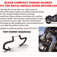 Black Compact Engine Guards fit for Royal Enfield Super Meteor 650