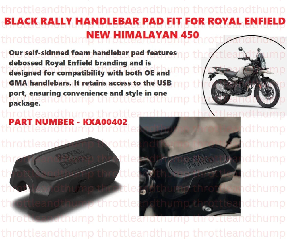 Black Rally Handlebar Pad fit for Royal Enfield Himalayan 450