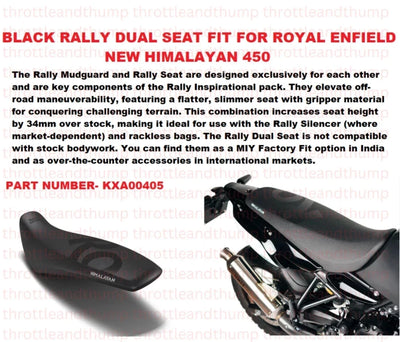 Black Rally Dual Seat fit for Royal Enfield Himalayan 450