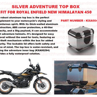 Silver Adventure Top Box fit for Royal Enfield Himalayan 450