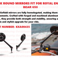 Black Round Mirrors fit for Royal Enfield Bear 650
