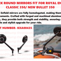 Black Round Mirrors fit for Royal Enfield Bullet 350