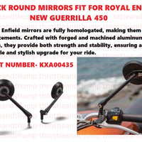 Black Round Mirrors fit for Royal Enfield Guerrilla 450