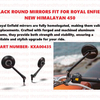 Black Round Mirrors fit for Royal Enfield Himalayan 450