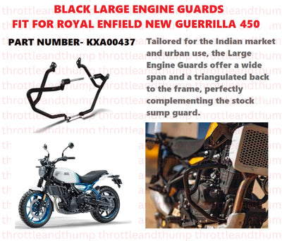 Black Large Engine Guards fit for Royal Enfield Guerrilla 450