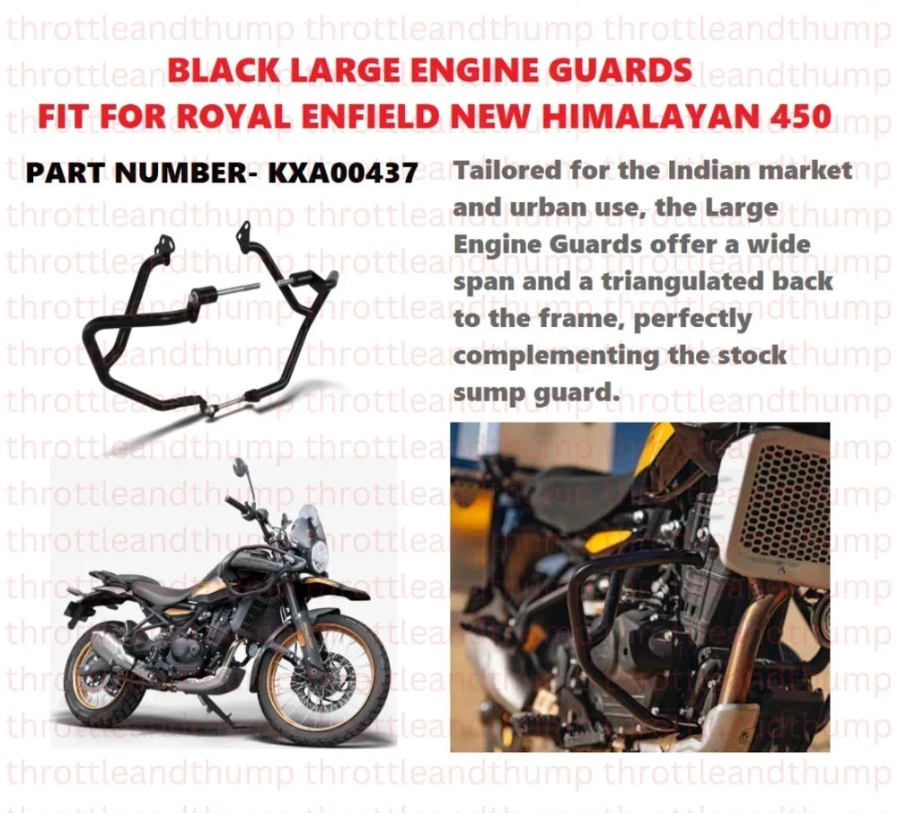 Black Large Engine Guards fit for Royal Enfield Himalayan 450