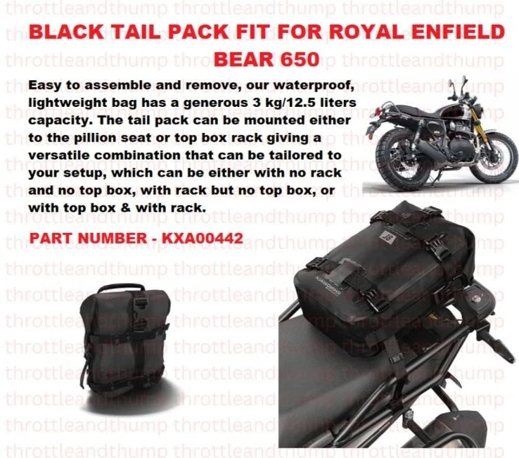 Black Tail Pack fit for Royal Enfield Bear 650