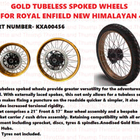 Gold Tubeless Spoked Wheels fit for Royal Enfield Himalayan 450