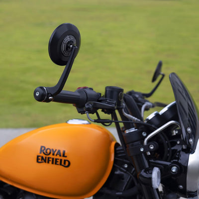 Black Round Bar End Mirrors fit for Royal Enfield Goan Classic 350