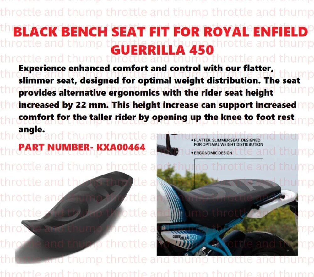 Black Bench Seat fit for Royal Enfield Guerrilla 450