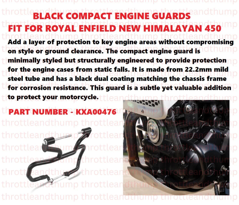 Black Compact Engine Guards fit for Royal Enfield Himalayan 450
