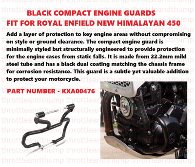 Black Compact Engine Guards fit for Royal Enfield Himalayan 450