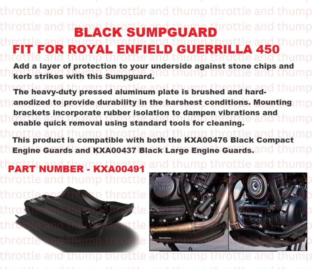 Black Sumpguard fit for Royal Enfield Guerrilla 450