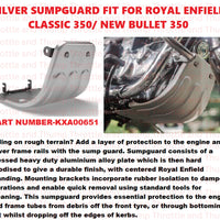 Silver Sumpguard fit for Royal Enfield Bullet 350