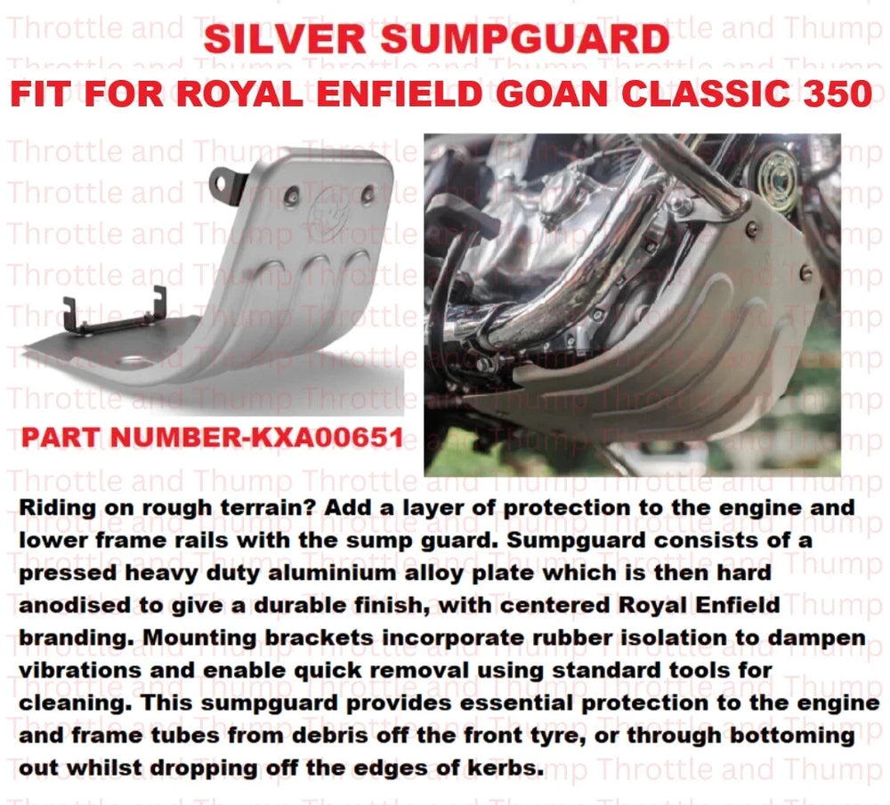 Silver Sumpguard fit for Royal Enfield Goan Classic 350