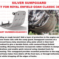 Silver Sumpguard fit for Royal Enfield Goan Classic 350