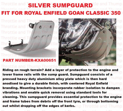 Silver Sumpguard fit for Royal Enfield Goan Classic 350