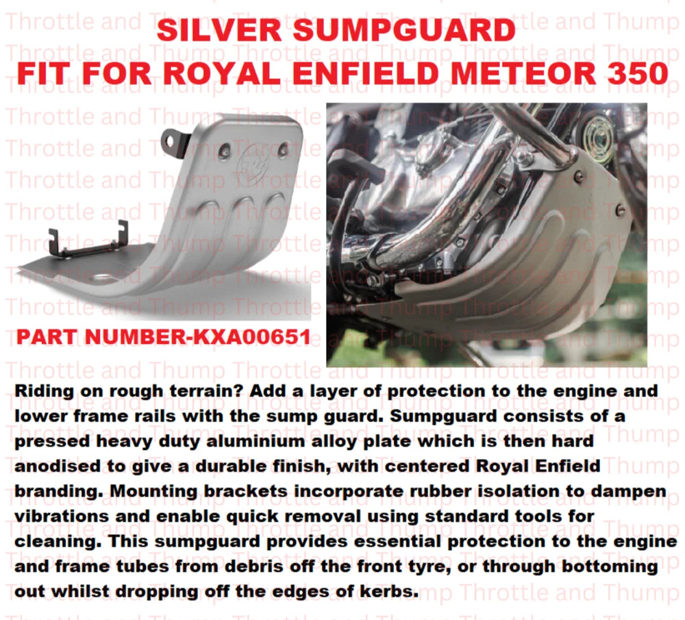 Silver Sumpguard fit for Royal Enfield Meteor 350