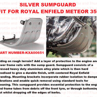 Silver Sumpguard fit for Royal Enfield Meteor 350