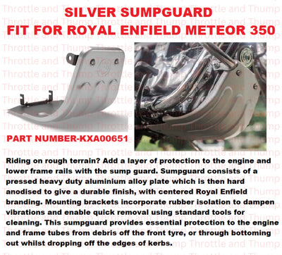 Silver Sumpguard fit for Royal Enfield Meteor 350