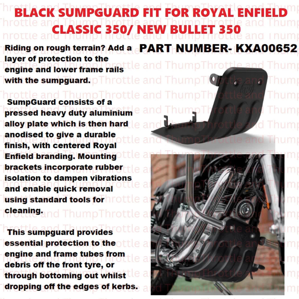 Black Sumpguard fit for Royal Enfield Classic 350