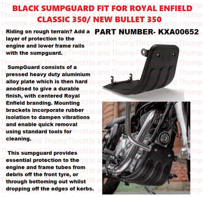 Black Sumpguard fit for Royal Enfield Classic 350