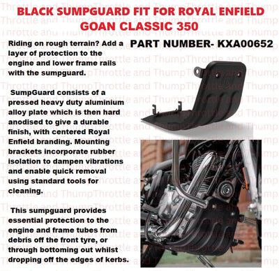 Black Sumpguard fit for Royal Enfield Goan Classic 350