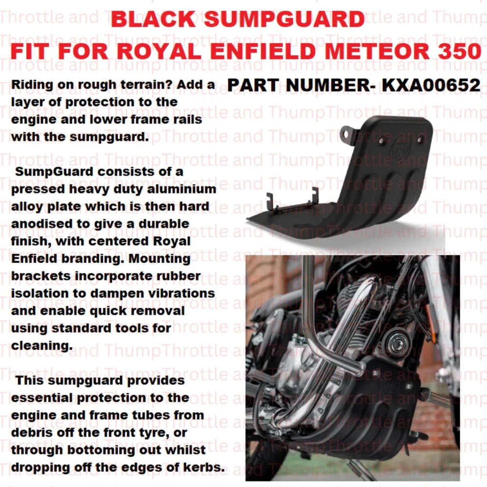 Black Sumpguard fit for Royal Enfield Meteor 350