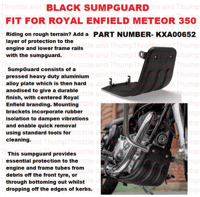 Black Sumpguard fit for Royal Enfield Meteor 350