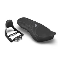 Black Deluxe Touring Dual Seat and Backrest Kit fit for Royal Enfield Super Meteor 650