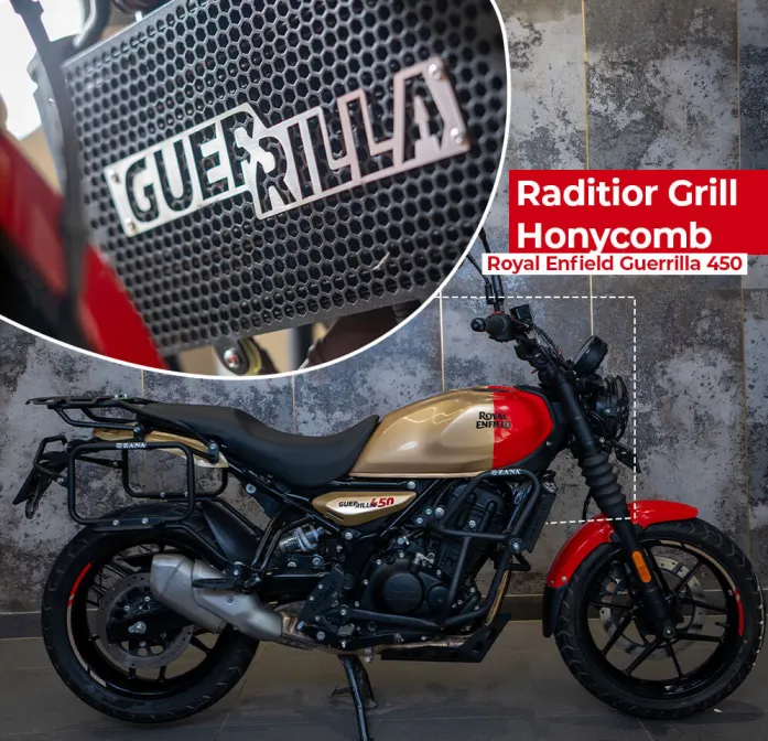 HONEYCOMB RADIATOR GUARD FIT FOR ROYAL ENFIELD GUERRILLA 450