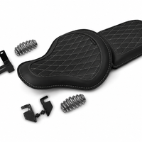 GENUINE LEATHER RIDER AND PILLION SEAT (BLACK) FIT FOR ROYAL ENFIELD SHOTGUN 650