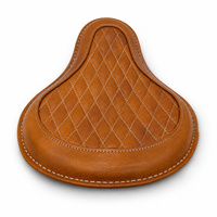 GENUINE LEATHER SOLO RIDER SEAT (TAN) FIT FOR ROYAL ENFIELD CLASSIC 650