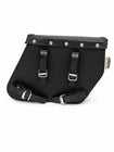 GENUINE LEATHER CURVED TOURING PANNIER BAGS (BLACK) FIT FOR ROYAL ENFIELD METEOR 350