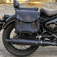GENUINE LEATHER TOURING PANNIER BAGS (COFFEE BROWN) FIT FOR ROYAL ENFIELD GOAN CLASSIC 350